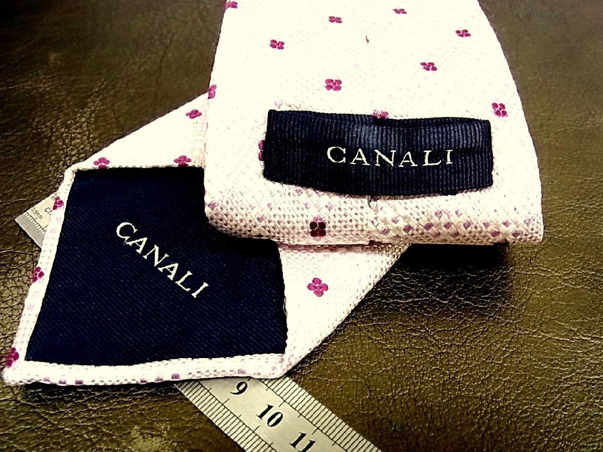 ★良品★3R05952【CANALI】カナーリ「花 小花 柄」ネクタイ_画像2