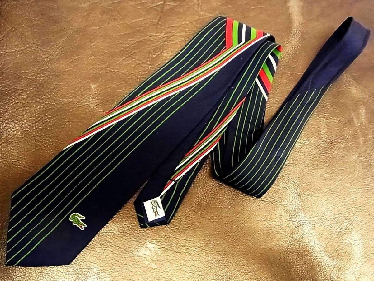 * товар среднего качества *4R01255[LACOSTE] Lacoste [ линия wani Logo рисунок ] галстук 