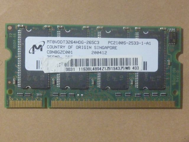 MT8VDDT3264HDG PC2100S-2533-A-A1