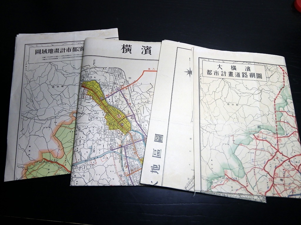 有名ブランド ☆M49昭和4年（1929）頃古地図「大横浜都市計画道路網図