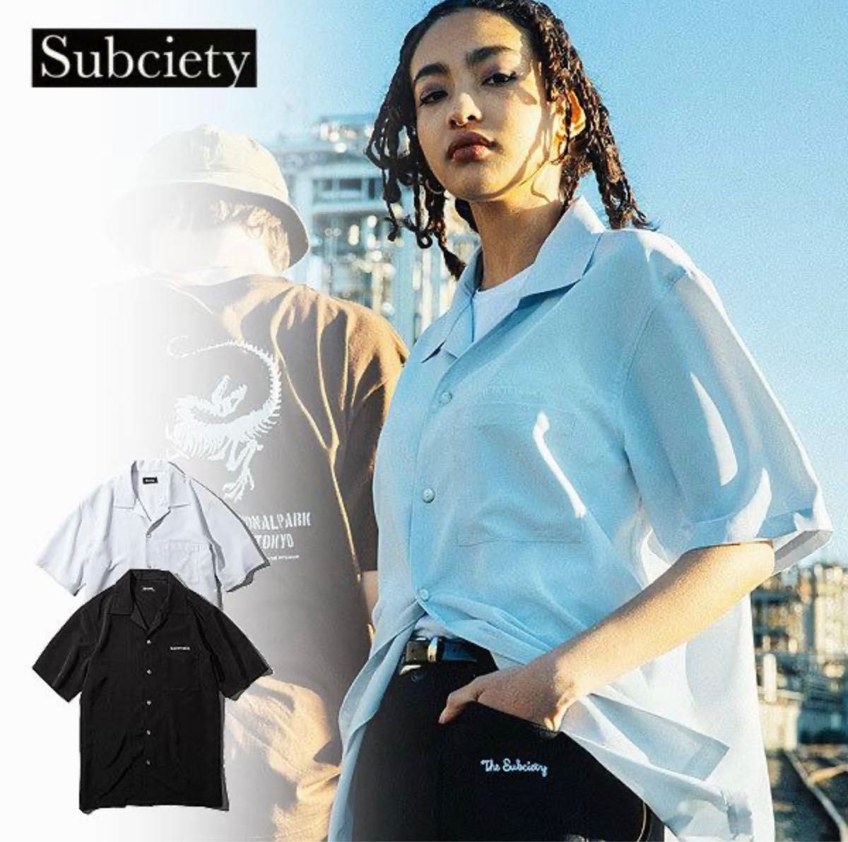 Subciety OPEN COLLAR SHIRT Mサイズ|PayPayフリマ