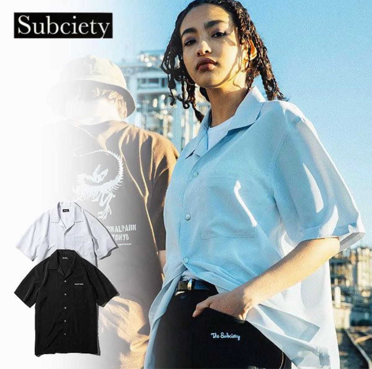 Subciety OPEN COLLAR SHIRT Mサイズ