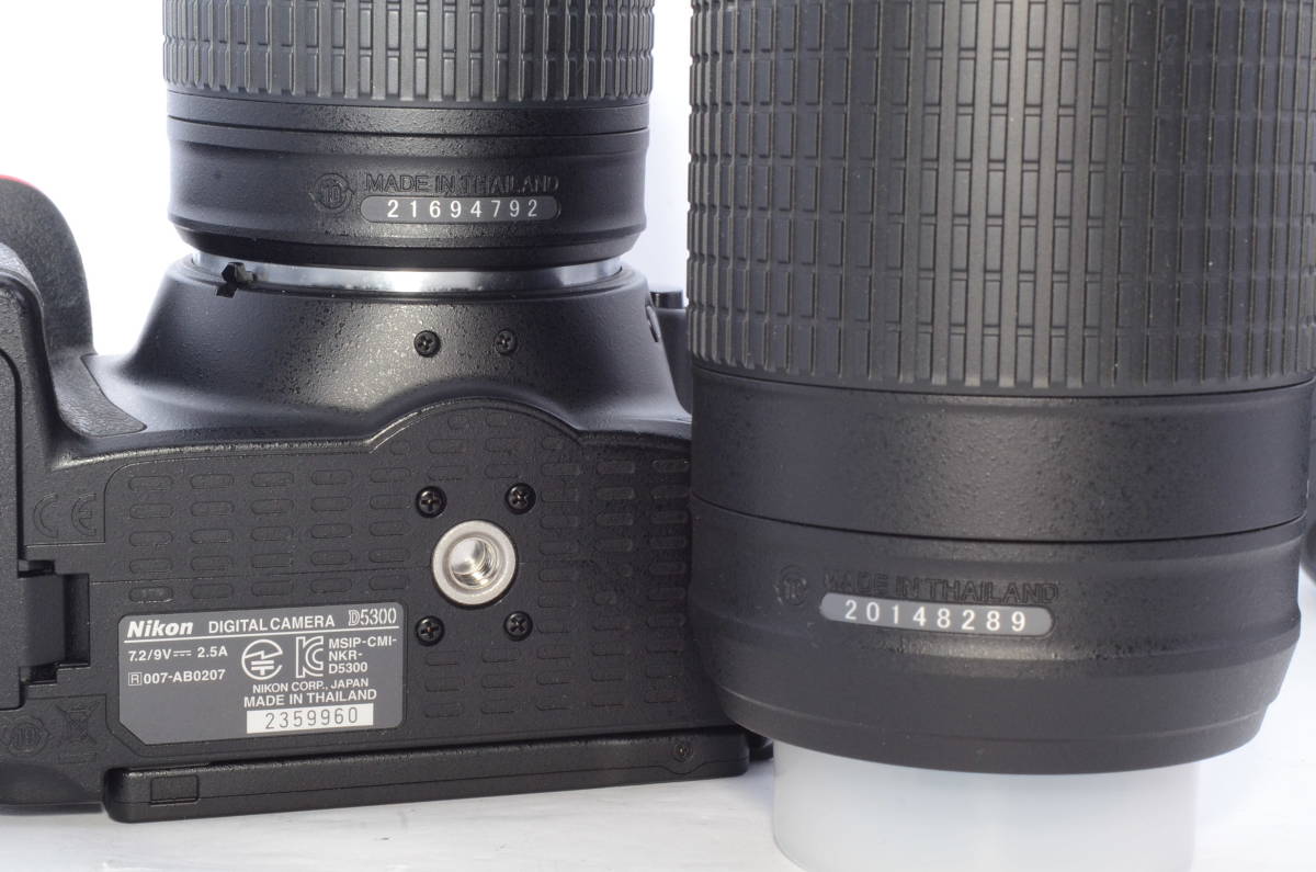 超美品☆Nikon ニコン D5300 AF-P ダブルズームキット ブラック