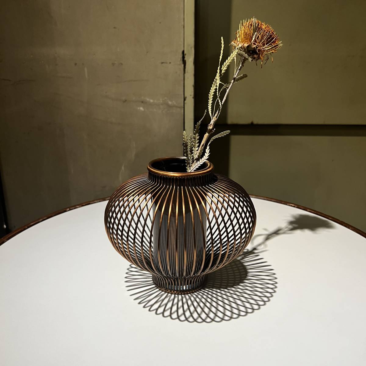 茶色の壺 花瓶 植木鉢 インテリア 置物 19cm オブジェ 骨董 陶器