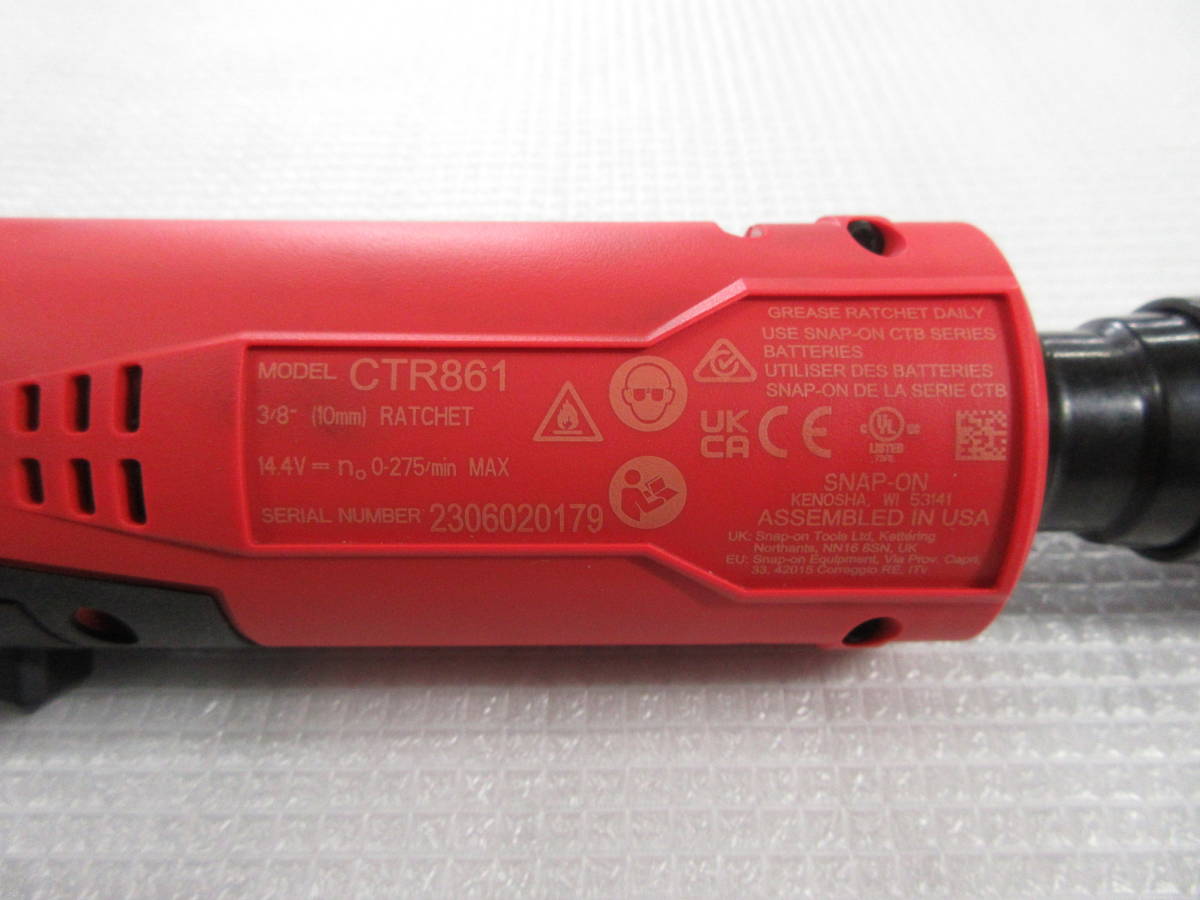 Snap-on スナップオン 3/8 14.4V コードレス 電動ラチェット CTR861DB