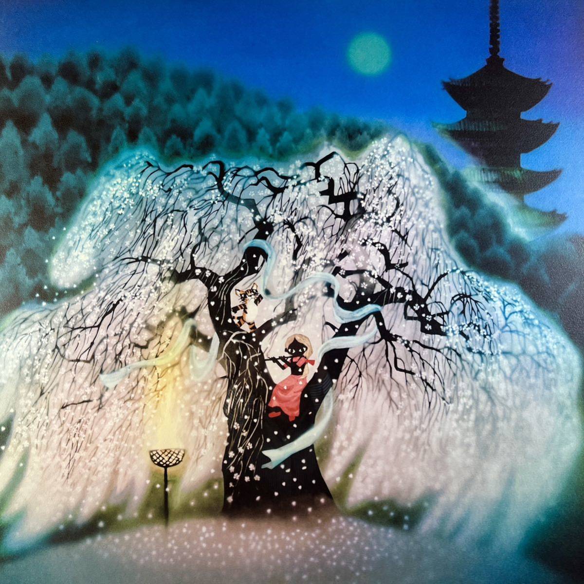 Yahoo!オークション - 真作 藤城清治 『しだれ桜』 リトグラフ Yahoo!オークション - 真作 藤城清治 『しだれ桜』 リトグラフ