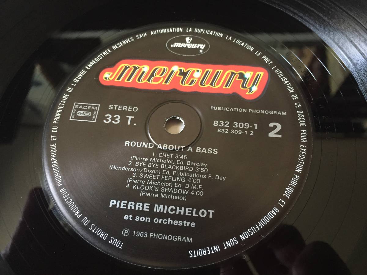 希少！Pierre Michelot and his Orchestra / Round about a bass / 1963 Mercury France盤 PolyGram Jazz 1983 Reissue 美品！美盤_画像5