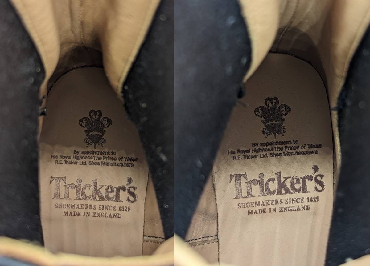 【極美】トリッカーズ サイドゴアブーツ M8234 サイズ7.5fit5【送料無料】Tricker's フルブローグ ウィングチップ サイドエラ_画像9