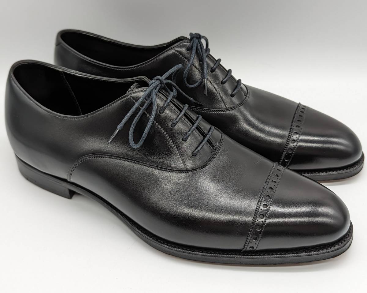 【極美】ダンヒル別注 ガジアーノ＆ガーリング パンチキャップ サイズ8【送料無料】GAZIANO&GIRLING Alfred Dunhill OXFORD キャップトゥ_画像3