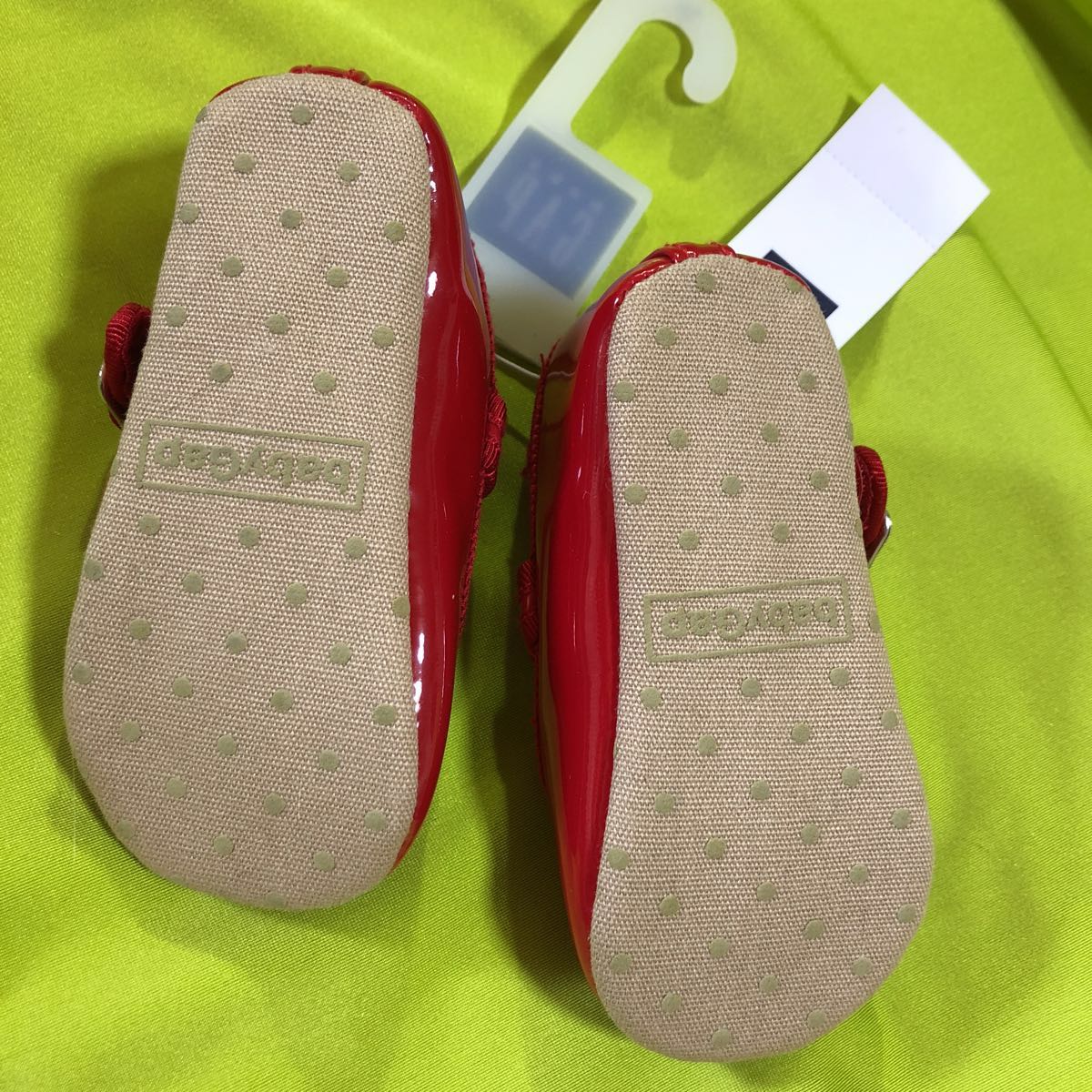 baby GAP red enamel shoes size 70 6~12 months 12 centimeter 