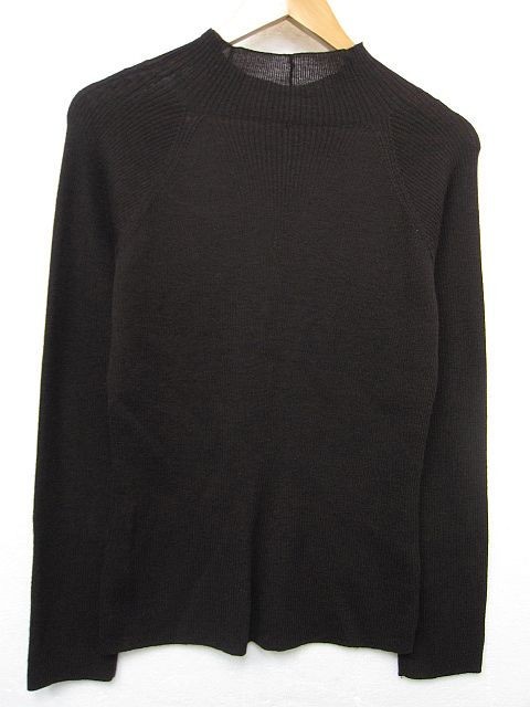 [ unused ] Jurgen Lehl wool long sleeve knitted sweater high‐necked dark brown M size autumn winter for #L26989AWS23-230528-10