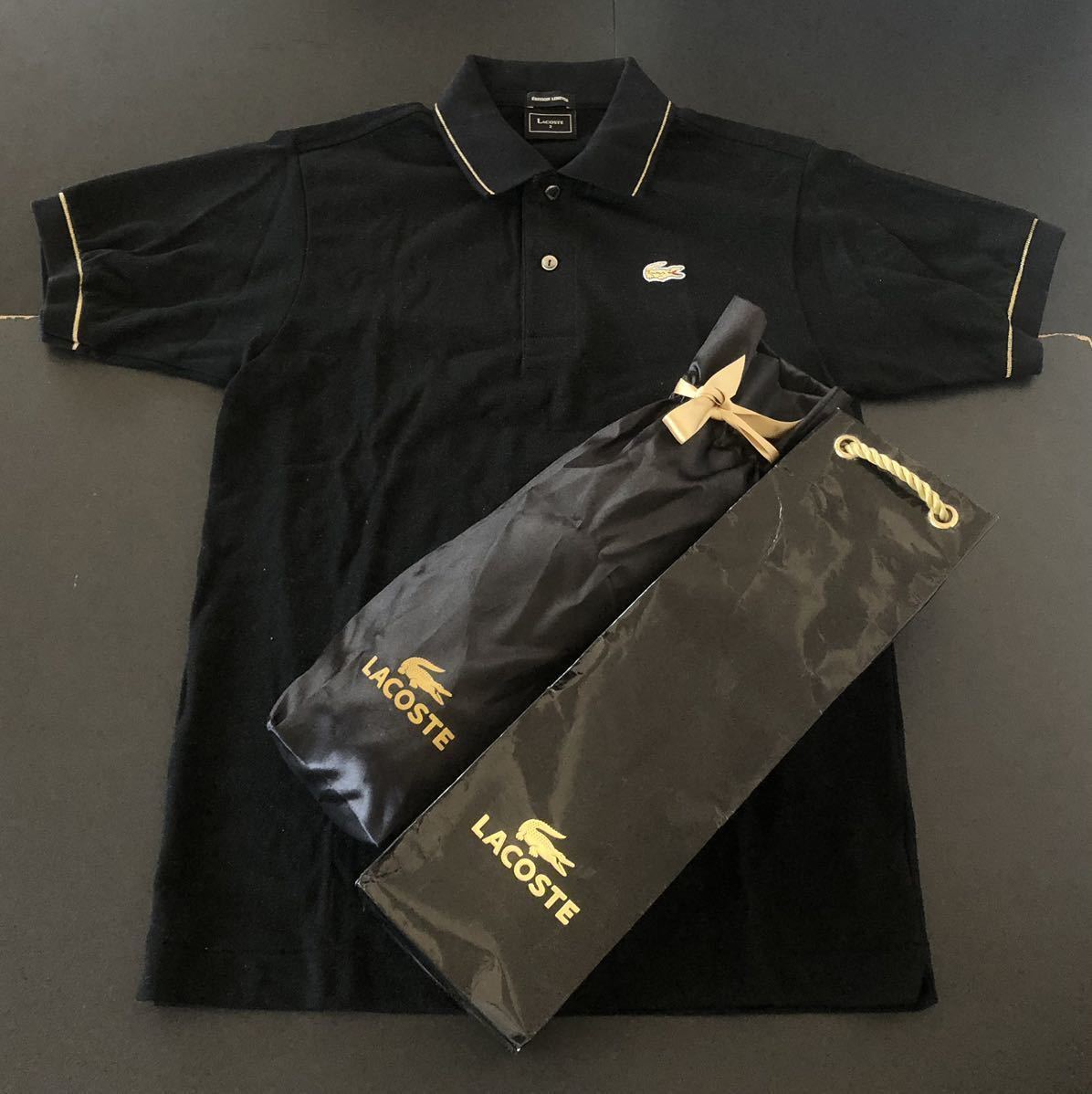 限定 金ワニ ラメ混 LACOSTE CHAMPAGNE SERIES with MOET 限定 金ワニ ラメ混 LACOSTE CHAMPAGNE SERIES with MOET