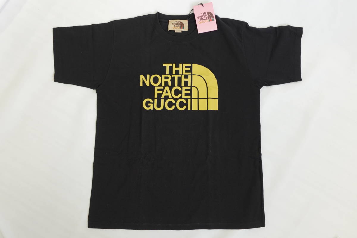 5033　GUCCI × THE NORTH FACE 　グッチ　ノースフェイス　コラボ　Tシャツ　黒　S_画像1