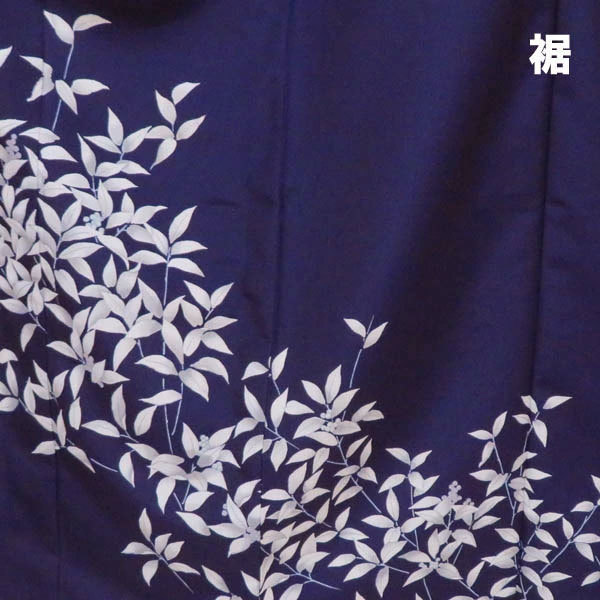 【日本製】仕立上り 単衣付下げ シンプルな千両柄（濃紫）（134）洗える ポリエステル_画像3