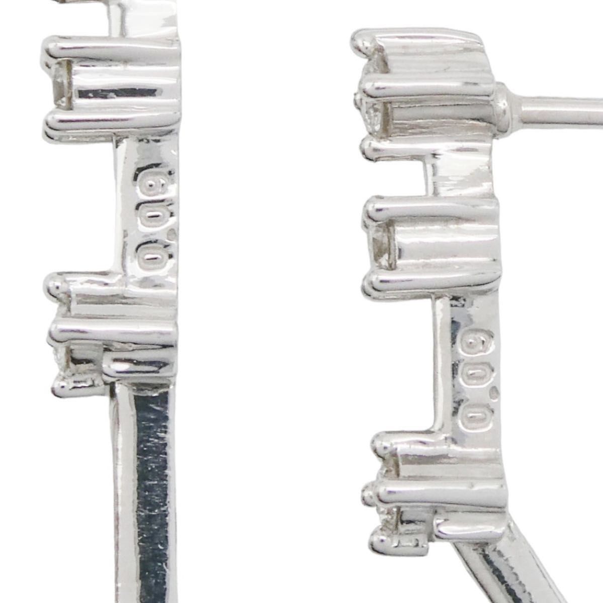ピアス K18WG ダイヤ0.09ct/0.09ct ステーション 揺れる | noonanwaste.com