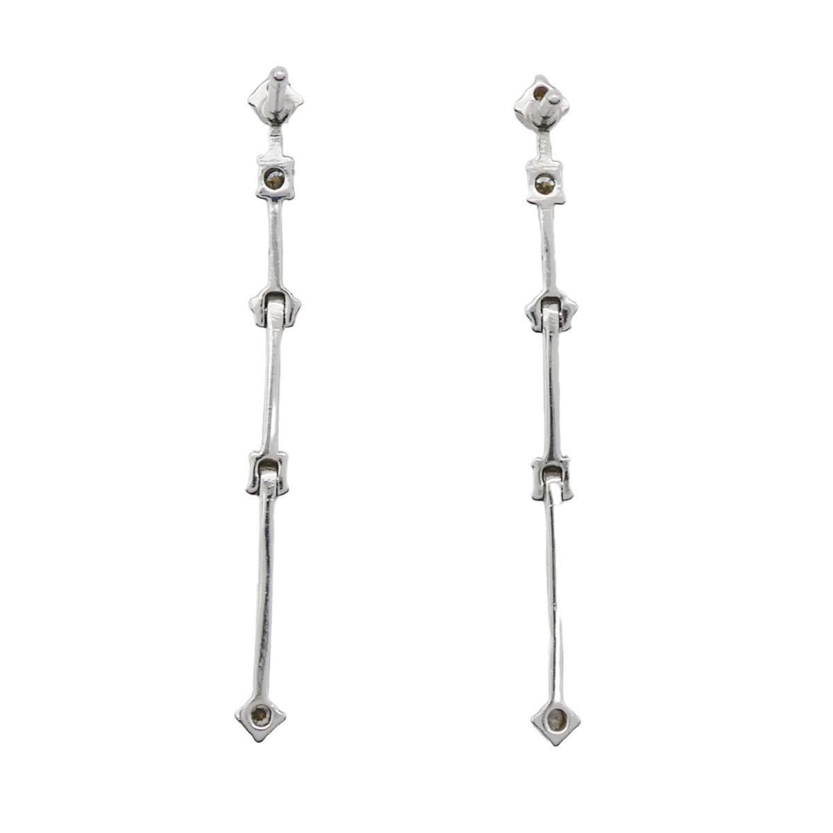 ピアス K18WG ダイヤ0.09ct/0.09ct ステーション 揺れる | noonanwaste.com