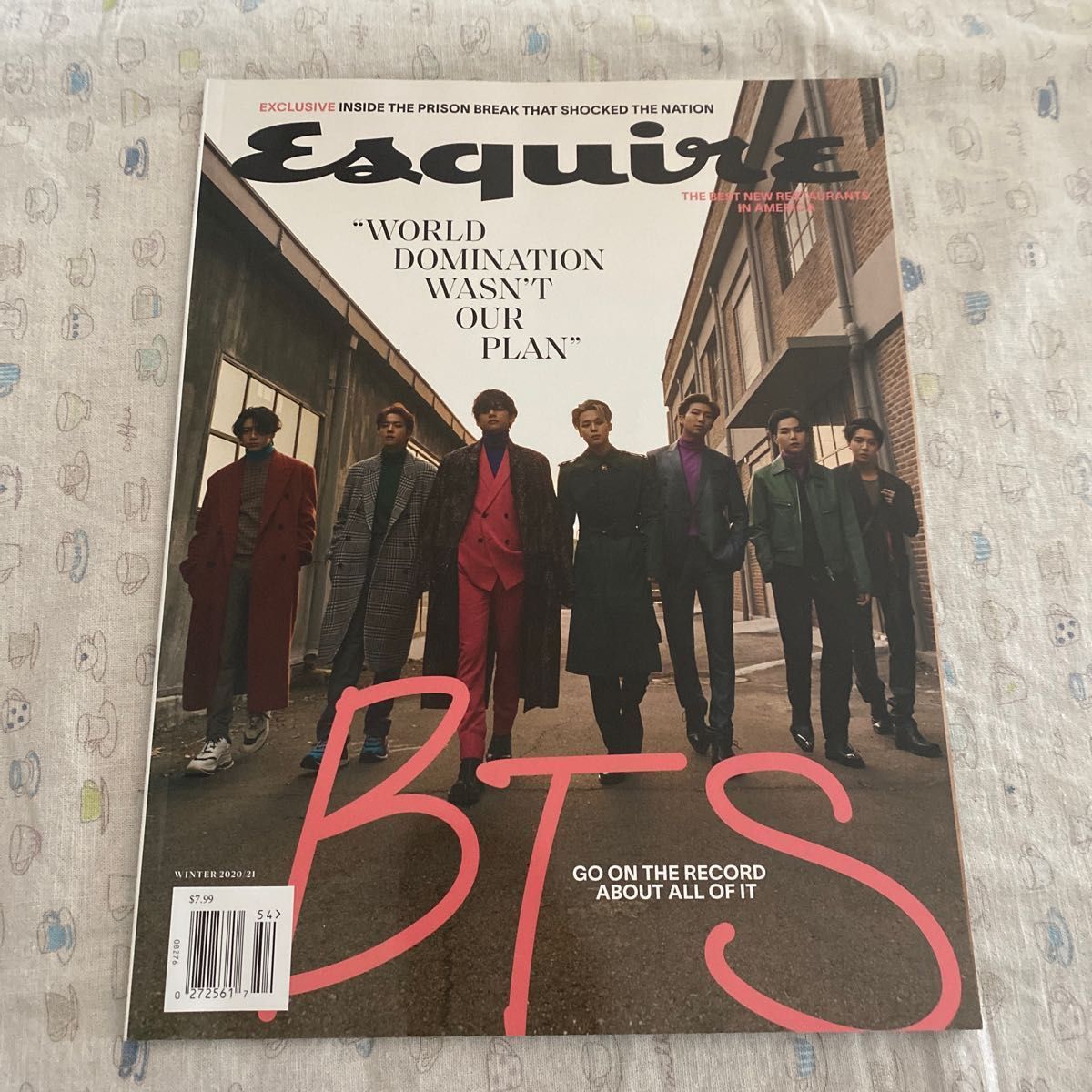 Esquire BTS 2020/21 WINTER 雑誌　洋書(日本語訳なし)★シール剥がし跡画像要確認★