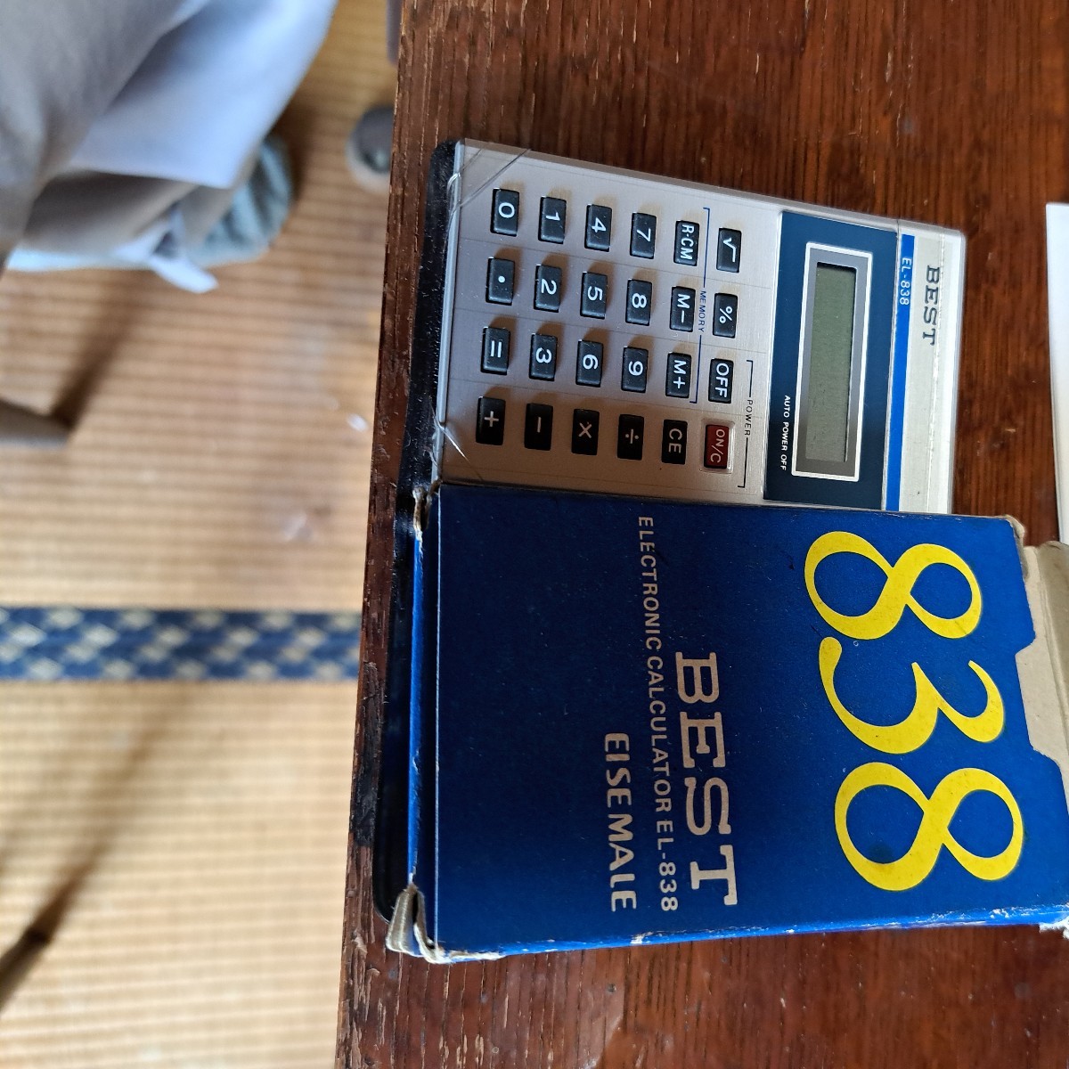  calculator Showa Retro count machine Mini type calculator EL-838