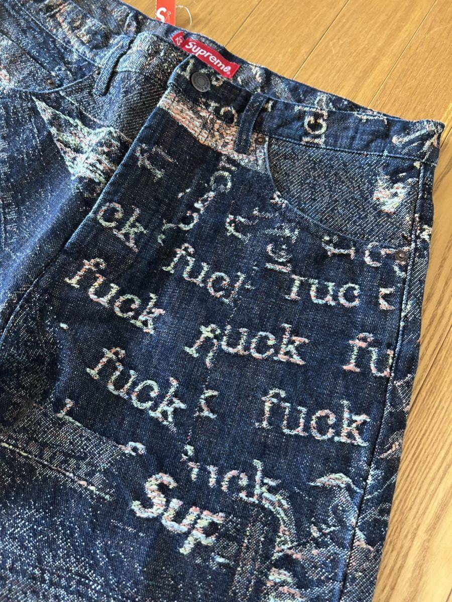 32inch supreme Archive Denim Jacquard Regular Jean Blue 32inch supreme Archive Denim Jacquard Regular Jean Blue