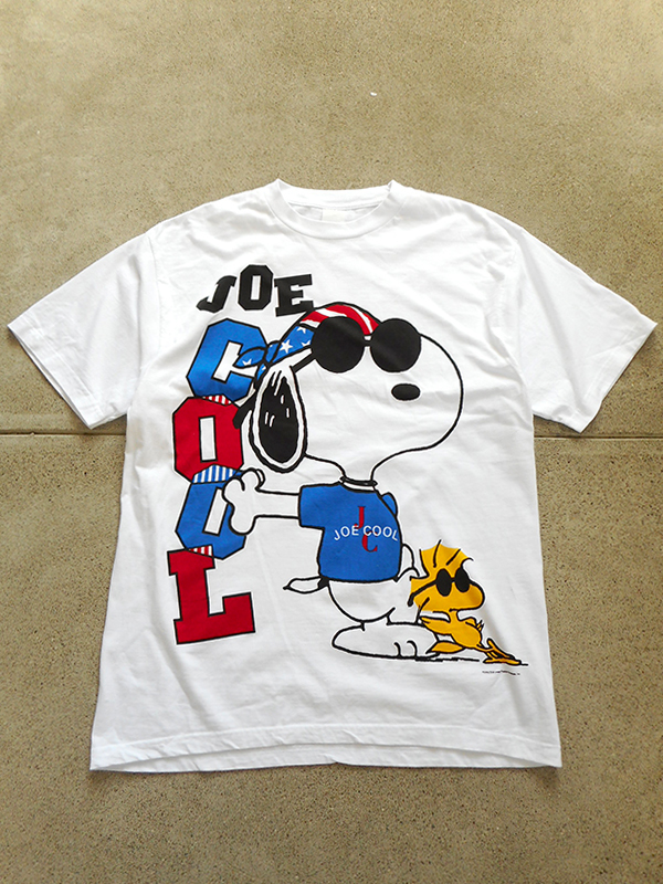 90s Snoopy Joe Cool Tシャツ スヌーピー Vintage PEANUTS ピーナッツ ヴィンテージ ビンテージ 80s 70s 星条旗 大判