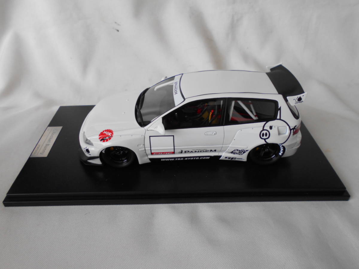 ★onemodel/one model/ワンモデル 1/18 HONDA ホンダ CIVIC シビック EG6 Rocket Bunny ホワイト 新品