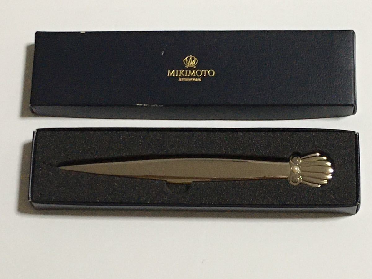 超美品MIKIMOTO ミキモト ペーパーナイフ パール 真珠 送料無料 デッド