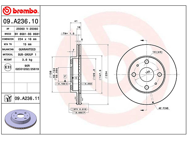 ブレンボ ディスクローター マックス MAX ターボ L950S L960S フロント 2枚セット 01/11～03/08 brembo 送料無料_画像2