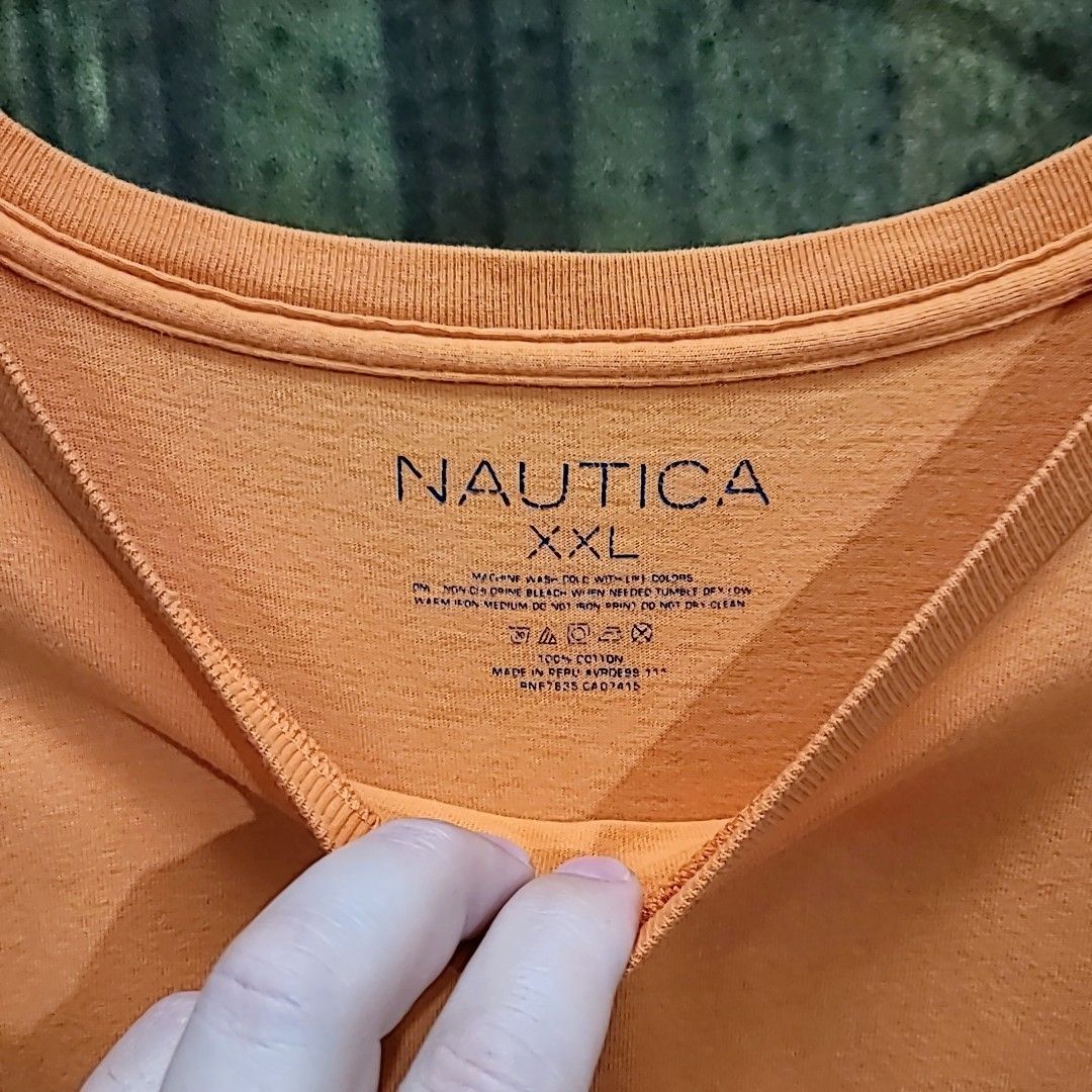 90s　90年代 NAUTICAノーティカ魚バックプリント　 オーバーサイズ Tシャツ ヴィンテージ　ビンテージ　VINTAGE 