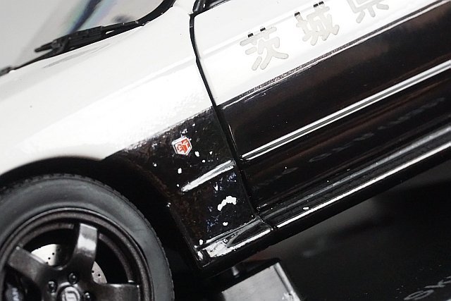 AUTOart オートアート 1/18 Nissan 日産 Skyline スカイライン GTR R32 ポリスカー 茨城県警察 77363の画像6