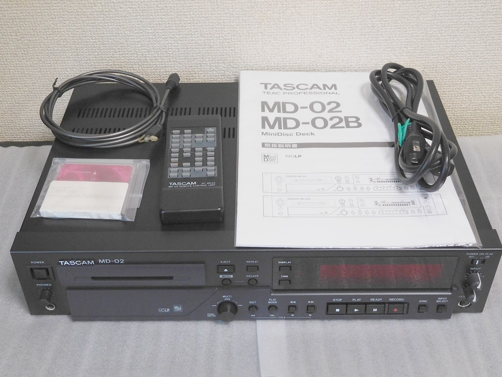 稀少品 TASCAM タスカム MD-02 MDレコーダー-