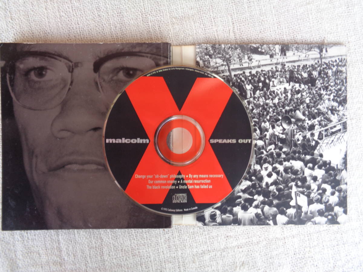 CD　CD付き写真集「 Malcolm X Speaks Out」1992年USA（英語版）_画像4