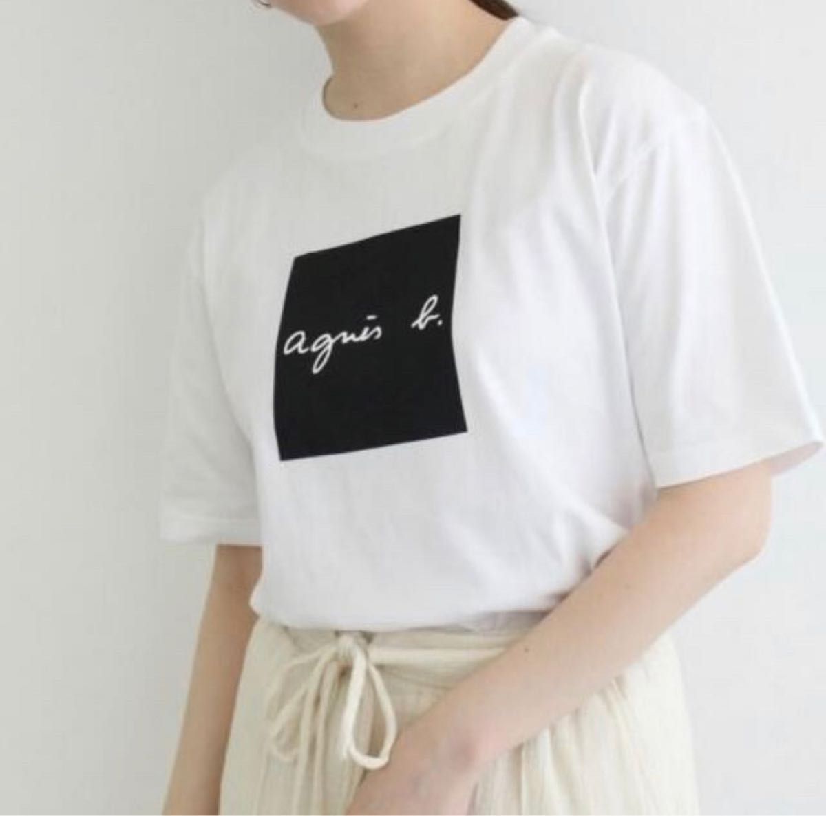 アダムエロペ　アニエスベー　コラボTシャツ　ティーシャツ　ボックスT　新品未使用　タグ付き　ADAMETROPE agnesb