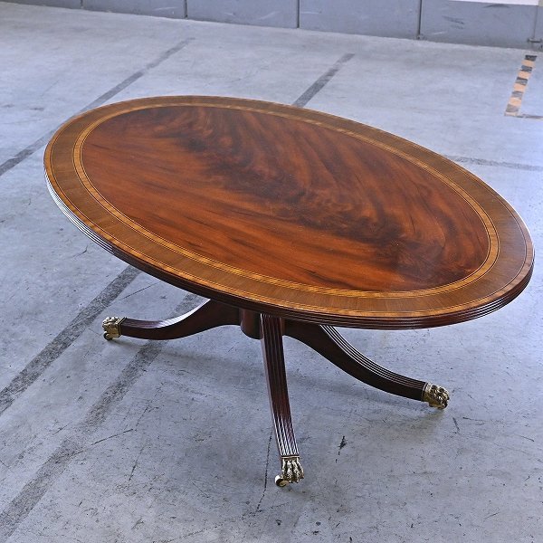 THEODORE ALEXANDER 60万 オーバルテーブル マホガニー材 センター
