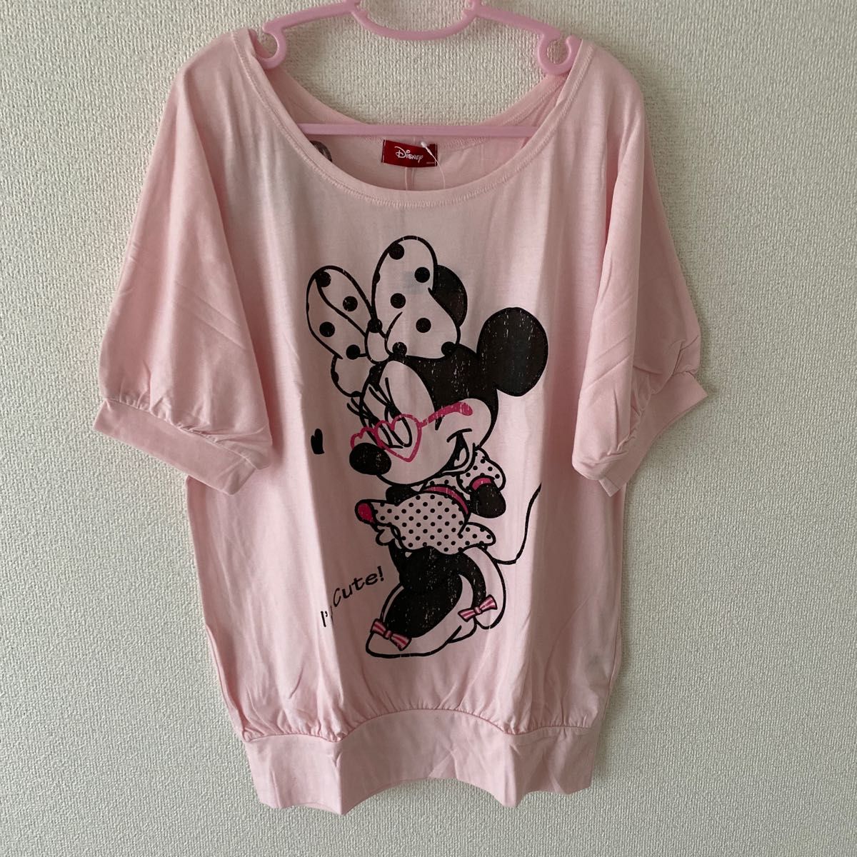 新品・タグ付き　ディズニー　ミニー　Tシャツ　ピンク系　LL  大きいサイズ