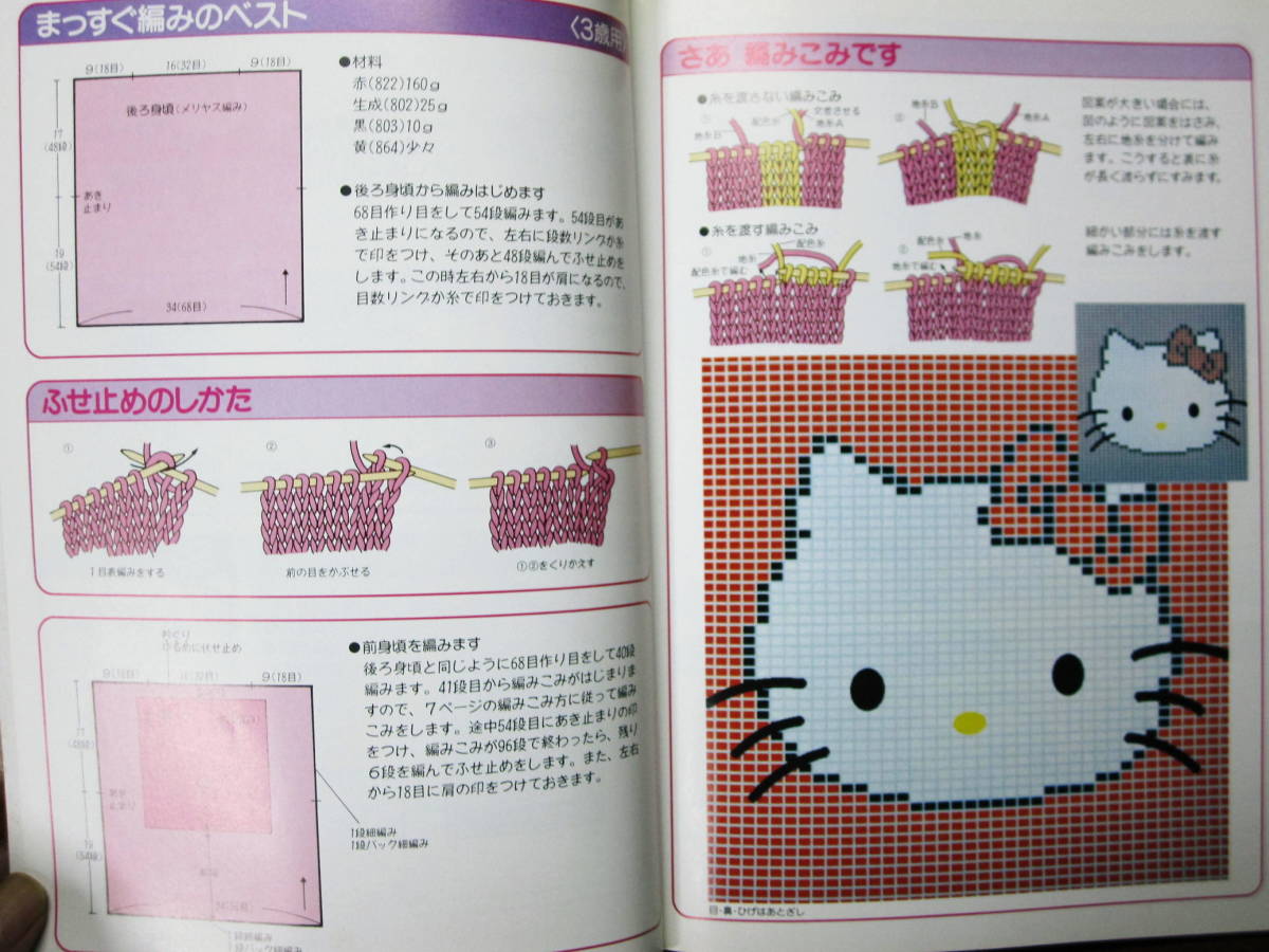 ヤフオク サンリオキャラクターの3 5 7歳編みこみニット ヤフオク サンリオキャラクターの3 5 7歳編みこみニット