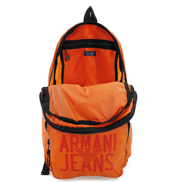 ☆ARMANI JEANS アルマーニ ジーンズ バッグ リュック バックパック☆オレンジ☆新品_画像2