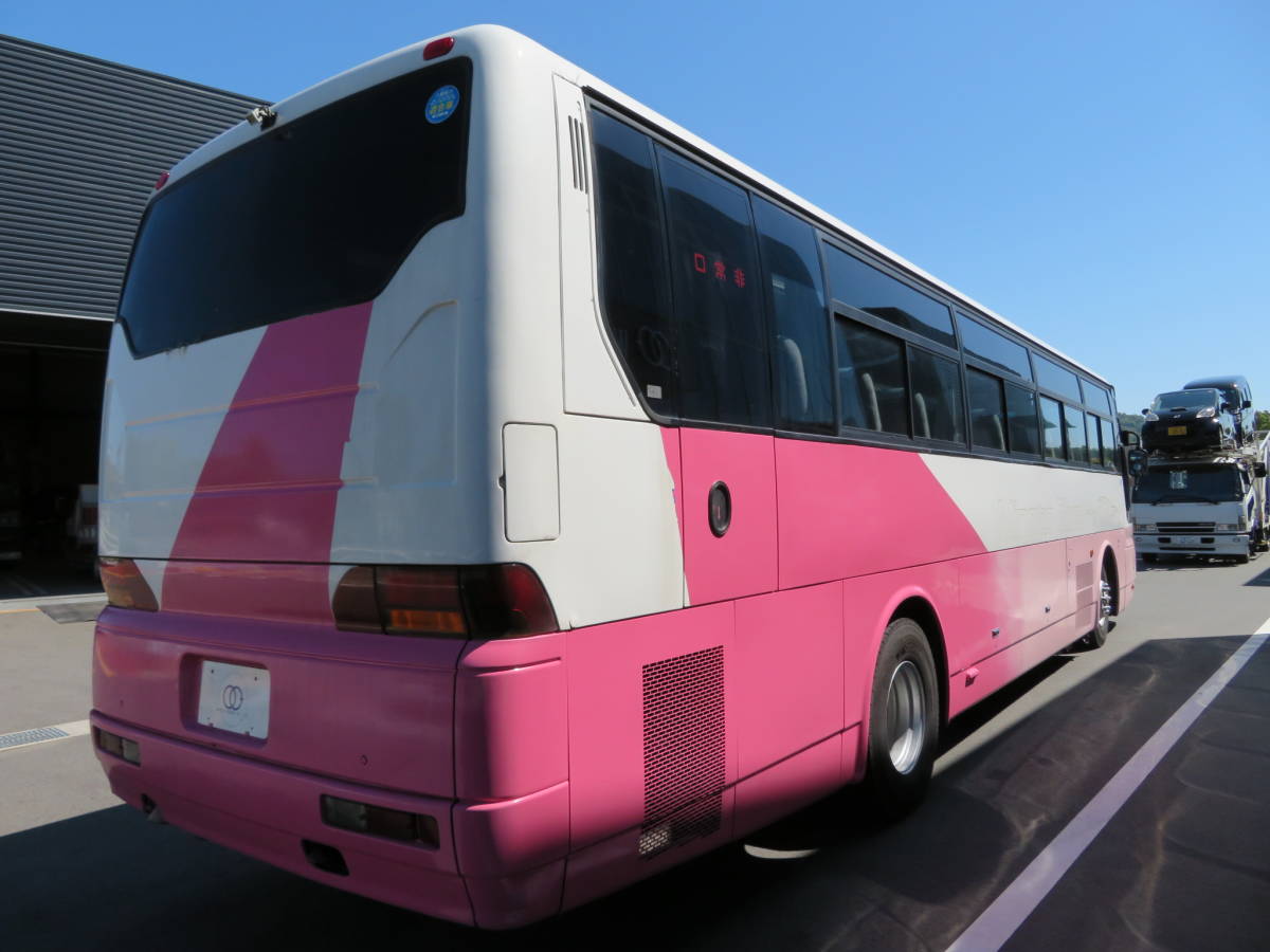 [57 number of seats bus ] Mitsubishi Heisei era 5 year 57 number of seats bus 6MT flip down monitor back camera 