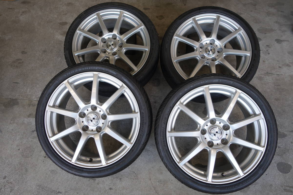 アルミホイール付 17×7.0J 5H114.3 +47 GMach 215/40 R17 MAZZINI ECO607 アルファード.アルテッツア.エスティマ等 4本 H-17の画像1