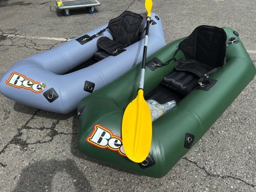 ボート生地で製作した、軽量6.3kg、BEEパックラフト XPD 220 ・グリーン カラー