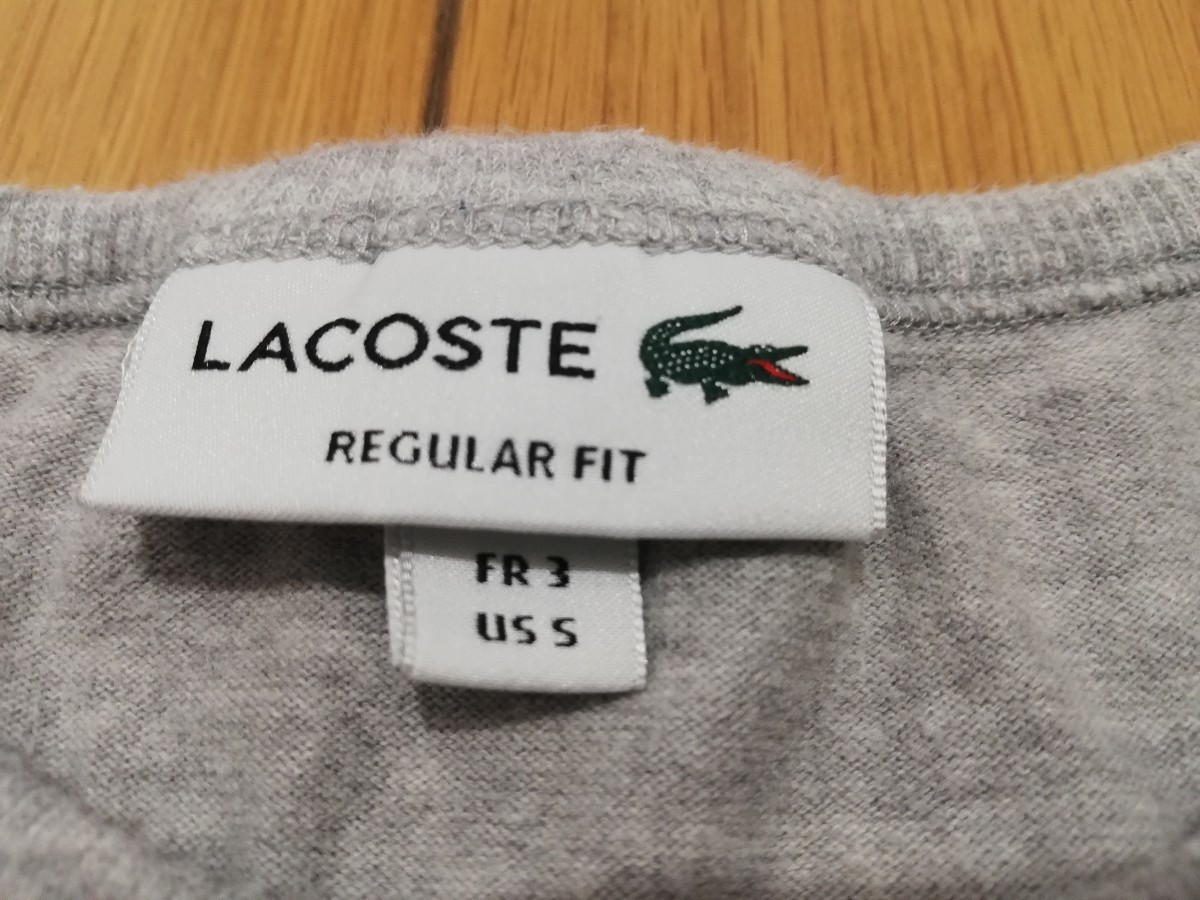 日本製【LACOSTEラコステ】オーセンティック　ポケットTシャツ◆Sサイズ(USサイズ)杢グレー_画像5