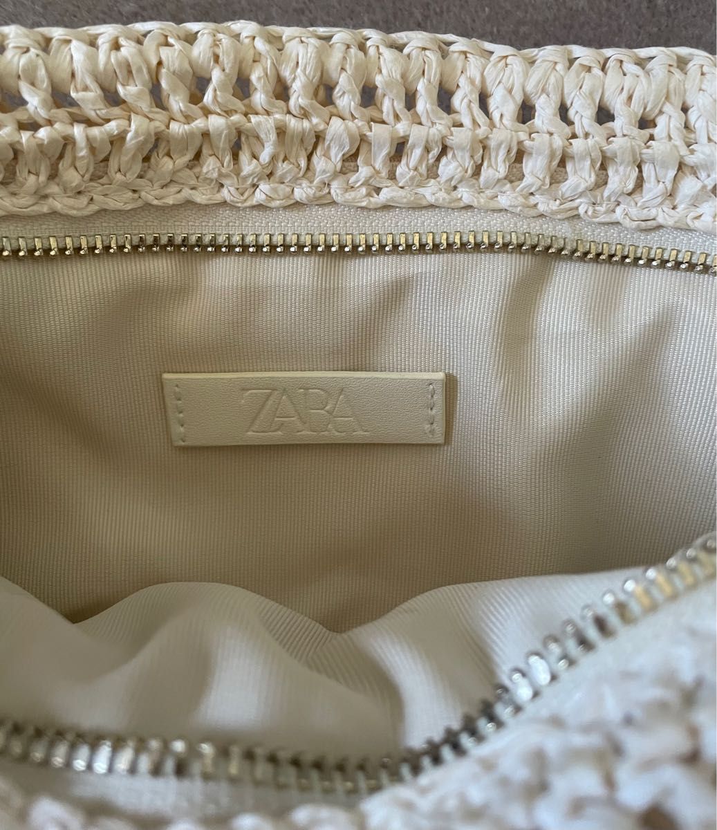 新品未使用◇ZARA◇ザラ◇チェーンショルダーバッグ◇ラフィアかご編み込み