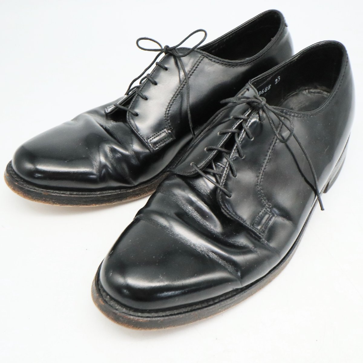 70-80年代 FLORSHEIM 外羽根式 本革 革靴 レザーシューズ 通勤 フォーマル ブラック ( メンズ 8 3E ≒ 26cm ) 中古 古着 KA0146_画像2