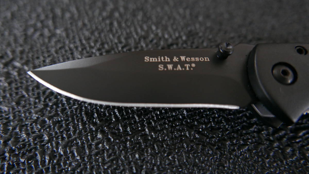 折り畳み ナイフ スミスアンドウエッソン SWAT SMITH&WESSON 黒ブレード_画像4