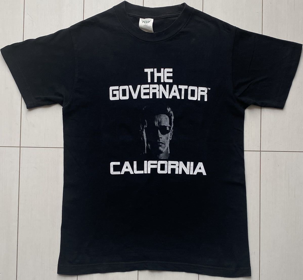 送料無料 美品 00s Y2K vintage ビンテージ シュワルツェネッガー ターミネーター パロディ Tシャツ movie ムービー 映画 black ブラック M