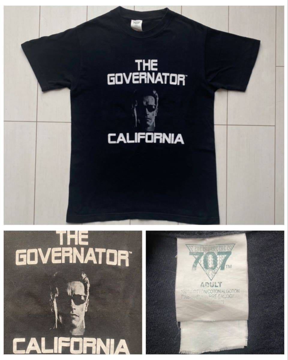 送料無料 美品 00s Y2K vintage ビンテージ シュワルツェネッガー ターミネーター パロディ Tシャツ movie ムービー 映画 black ブラック M