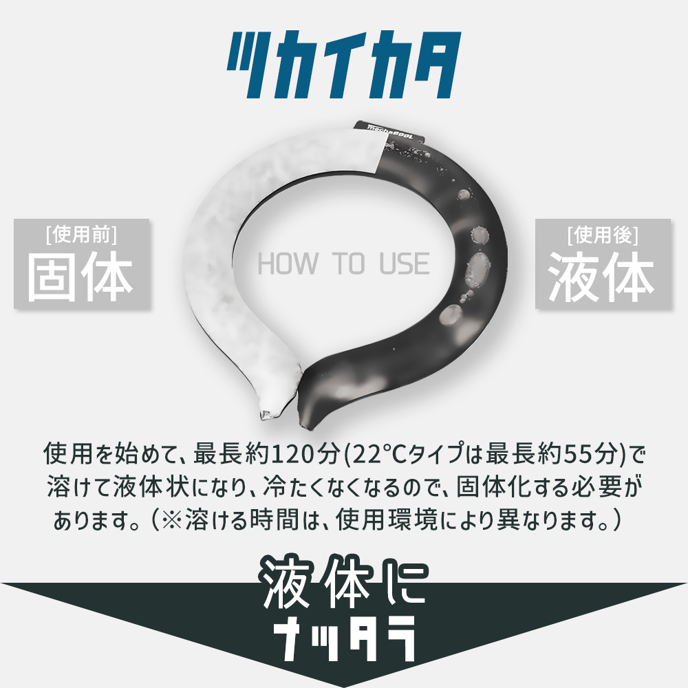 ネッククーラー スマートエコアイス めちゃクール ネイビー/Mサイズ/22℃ 暑さ対策 熱中症対策 冷感 キッズ メンズ レディース_画像8