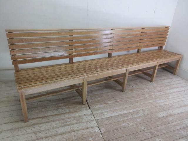 特大!古い木味のベンチE168 アンティーク家具ベンチ長椅子テレビ台教会
