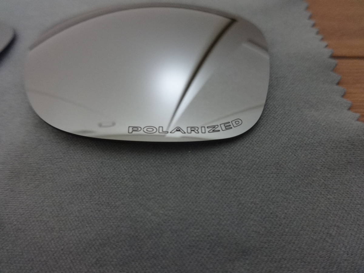 POLARIZED刻印入り！オークリー カタリスト用 カスタム偏光ハイグレードレンズ Polarized Lenses for Oakley Catalyst SILVER TITANIUM_画像2