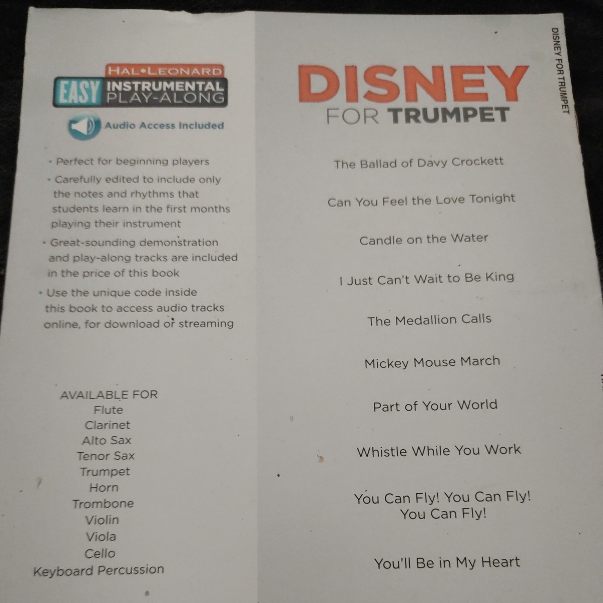  Disney trumpet .EASY web sound source attaching karaoke .. musical performance 8 page new goods 