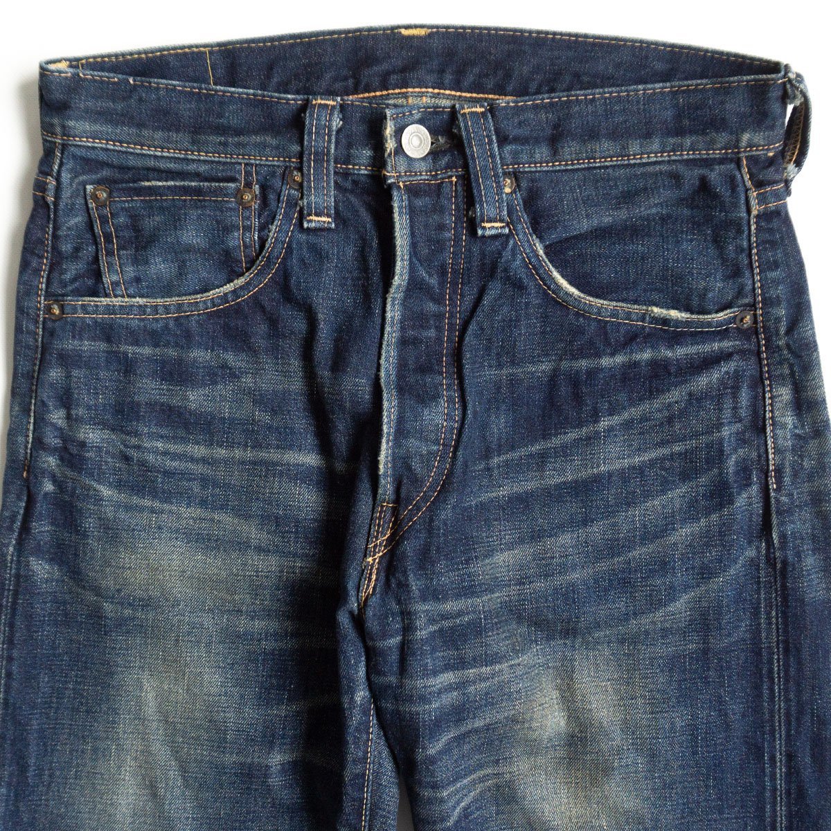 【雰囲気抜群/加工モデル】 LEVI'S VINTAGE CLOTHING【 47501 / 501XX BIG E デニムパンツ 】32 インディゴ リーバイス y2305117_画像3